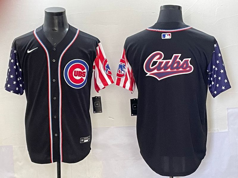 Men 2025 Chicago Cubs Blank Black a generation of national flags Joint Name Nike MLB Jersey style 4->chicago cubs->MLB Jersey